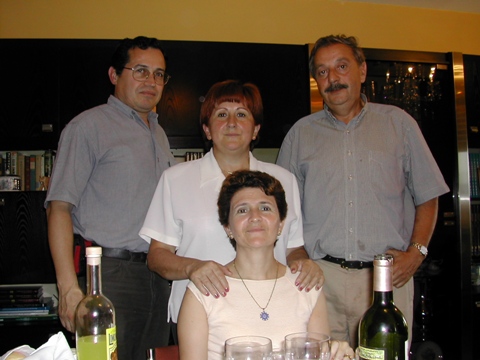 Nuestros padres con Sonia y Pedro